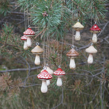 Load image into Gallery viewer, Hand Painted Wooden Mushroom Hanging Ornaments