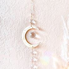 Load image into Gallery viewer, Moon Suncatcher - Rainbow Maker - Wall Decor - Rainbow Prism
