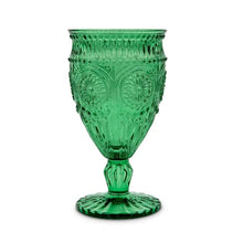 Load image into Gallery viewer, Vintage Style Pressed Glass Wine Goblet
