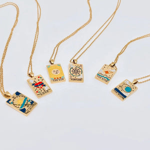 Tarot Charm Gold-Plated Necklace