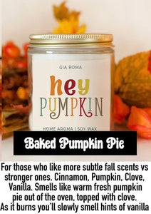 Gia Roma Soy Candles - Hey Pumpkin (Pumpkin Pie)