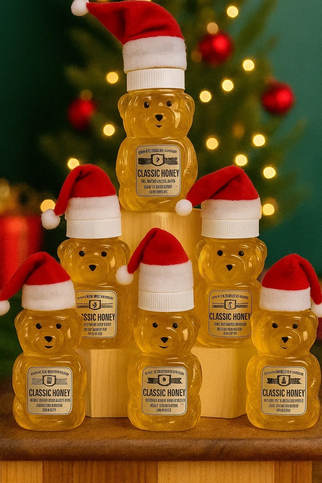 Big Bear Honey Holiday Santa Honey Bear - 2 oz