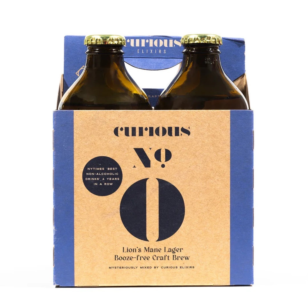 Curious Elixir No. 0 Lion's Mane Lager • Booze-Free Craft Brew