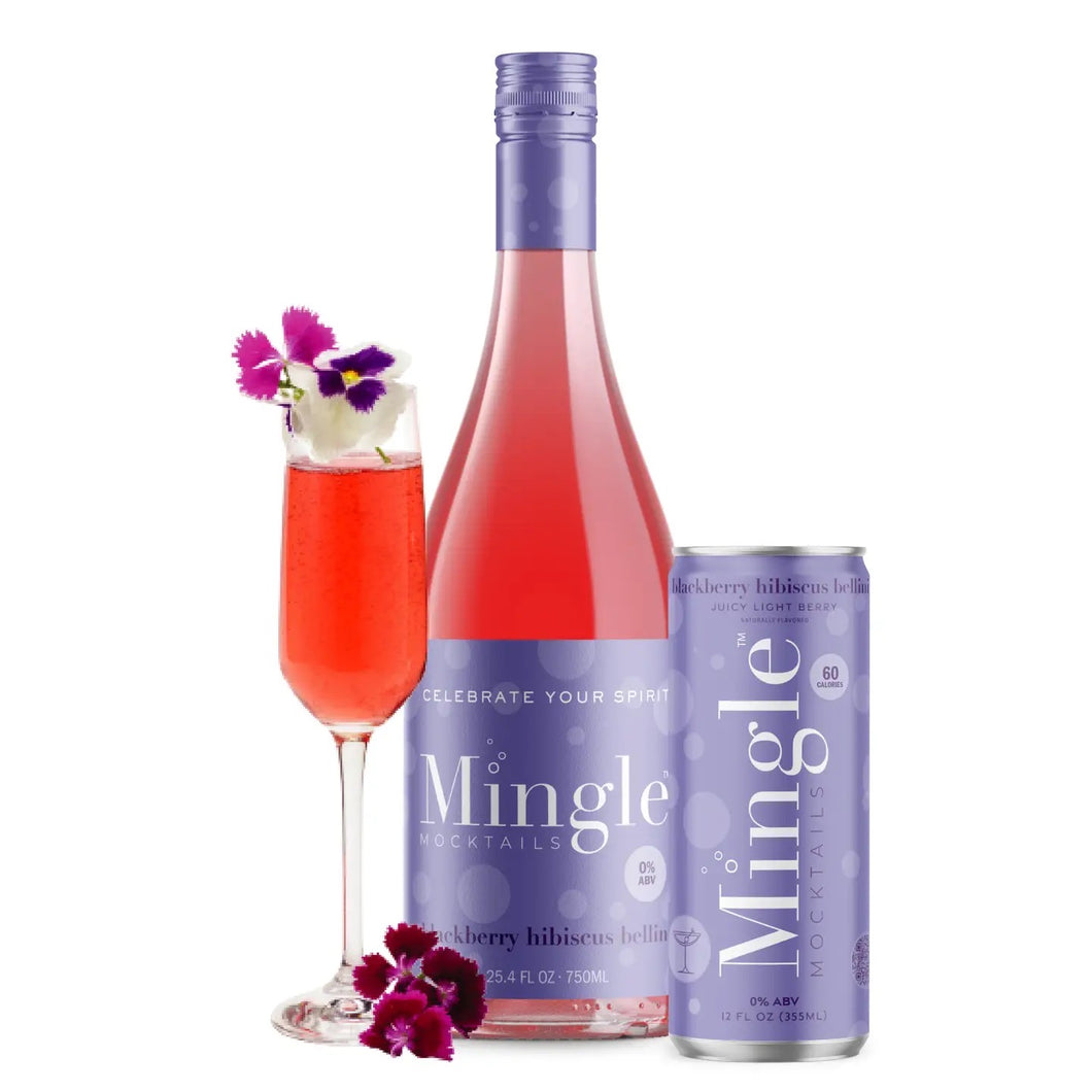 Mingle Mocktails Blackberry Hibiscus Bellini