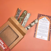 Load image into Gallery viewer, Cleanse and Manifest Kit - Bundle - 4 Pack - Sage Smudge
