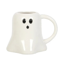 Load image into Gallery viewer, Ghost Shaped Spooky Halloween Mug
