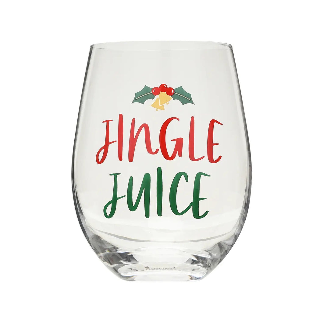 Jingle Juice Holiday Christmas Wine Glass