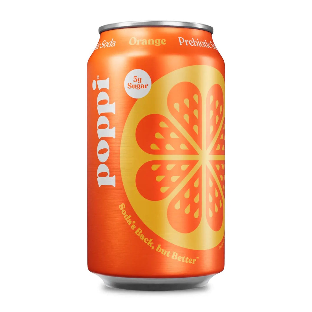 poppi, Orange, A Healthy Sparkling Prebiotic Soda