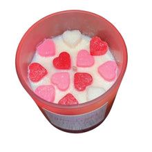 Load image into Gallery viewer, LIT Candles NJ Valentine’s Day Hearts, Rose Vanilla Scented Soy Candle
