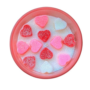 LIT Candles NJ Valentine’s Day Hearts, Rose Vanilla Scented Soy Candle