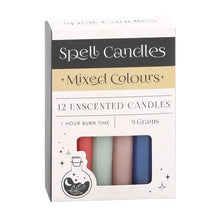 Load image into Gallery viewer, Pack of 12 Mixed Colour Magic Spell Candles
