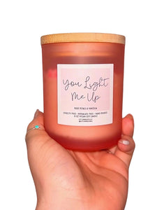 LIT Candles NJ Valentine’s Day Hearts, Rose Vanilla Scented Soy Candle