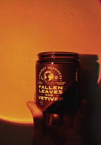 Project Happiness Fallen Leaves and Vetiver - 8 oz Soy Candle - Fall Scent