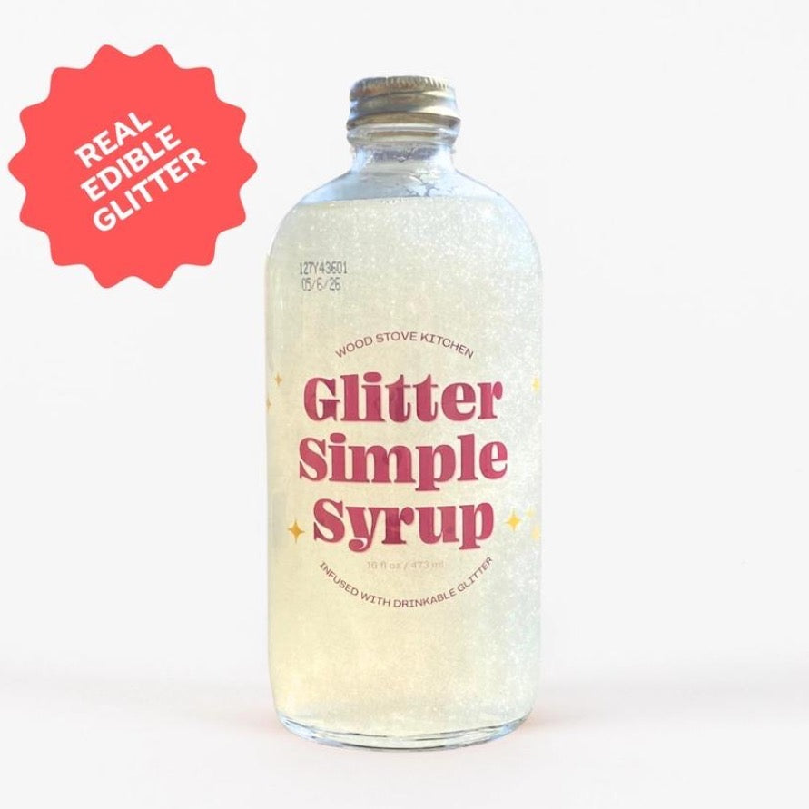 Wood Stove Glitter Simple Syrup