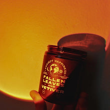 Load image into Gallery viewer, Project Happiness Fallen Leaves and Vetiver - 8 oz Soy Candle - Fall Scent
