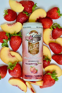 High Ground Elixir Mushroom Seltzer - Strawberry Peach