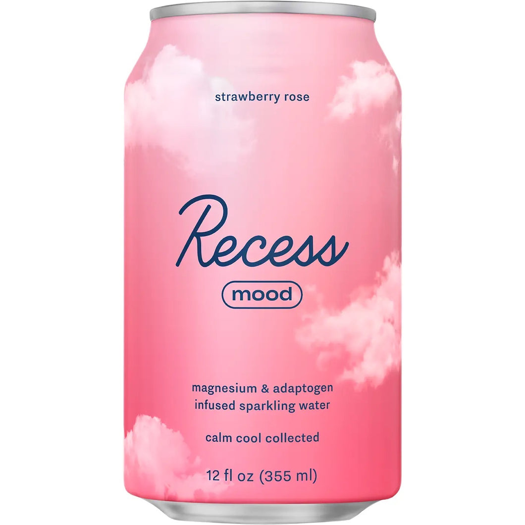 Recess Mood Sparkling Water Strawberry Rose