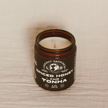 Load image into Gallery viewer, Project Happiness Spiced Honey and Tonka - 8 oz Soy Candle - Fall Scent
