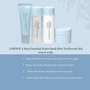 Laneige 4 Step Essential Water Bank Blue Hyaluronic Kit