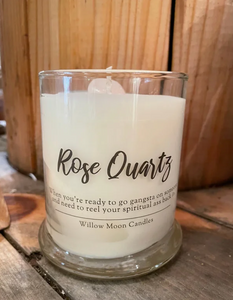 Willow Moon Candles - Snarky Rose Quartz Gemstone