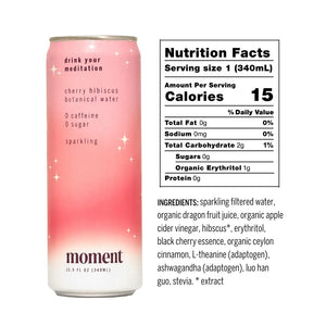 Moment Sparkling Cherry Hibiscus Botanical Water
