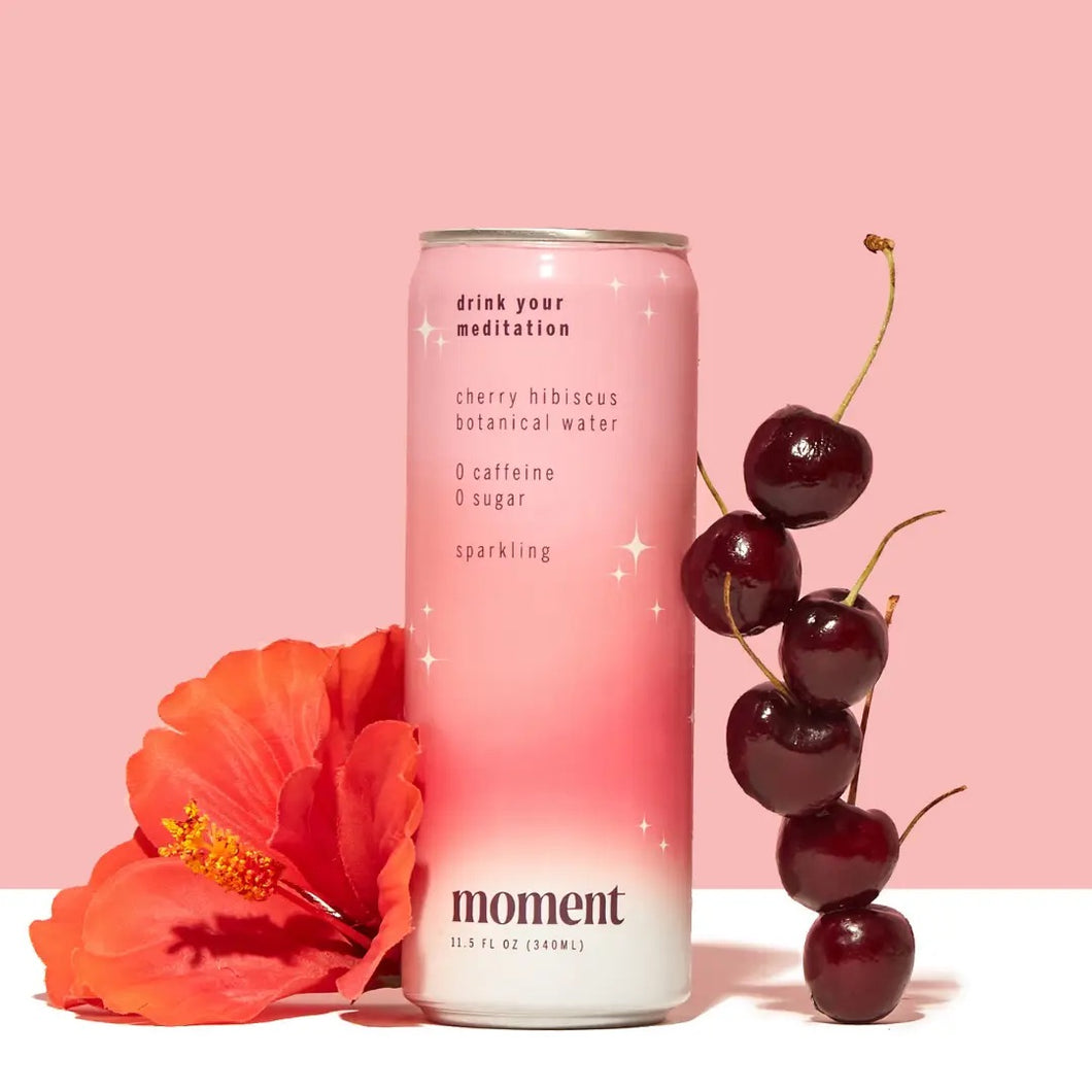 Moment Sparkling Cherry Hibiscus Botanical Water