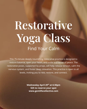 Load image into Gallery viewer, Restorative Yoga Class

