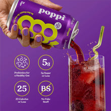 Load image into Gallery viewer, poppi, Grape, A Healthy Sparkling Prebiotic Soda
