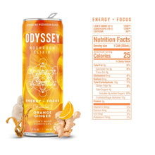 Load image into Gallery viewer, Odyssey Mushroom Elixir Sparkling Energy + Focus - Orange Ginger
