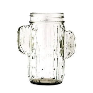 Cactus Mason Jar Drinking Glass - Clear 12 oz.