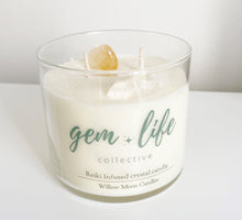 Load image into Gallery viewer, Willow Moon Candles - Gem Life Citrine &amp; Quartz
