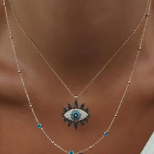 Load image into Gallery viewer, Vintage Fashion Evil Eye Necklace Pendant Clavicle Chain Statement Long Necklace Women Accessory Collares De Moda Bijoux Femme
