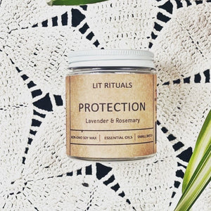 Lit Rituals - Protection Crystal Candle