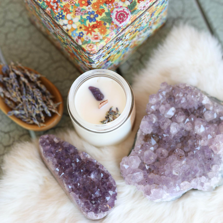 Lit Rituals - Protection Crystal Candle
